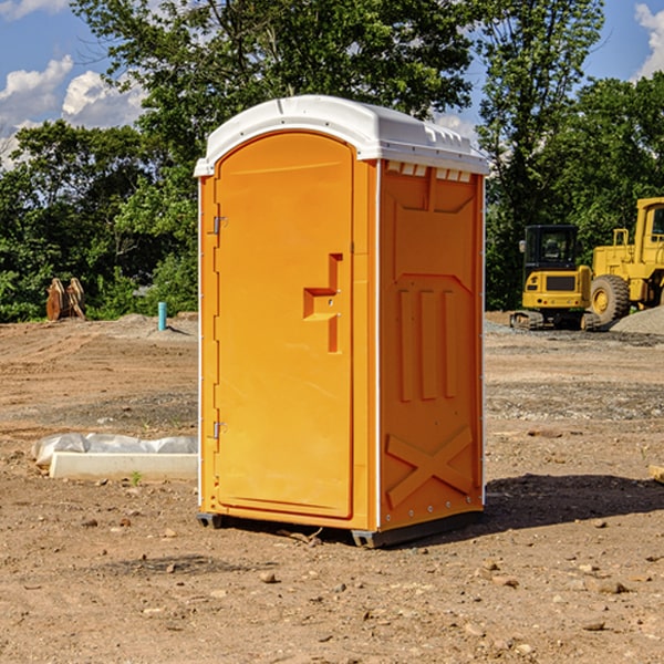 how often are the portable toilets cleaned and serviced during a rental period in Stigler